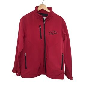 Unv. Arkansas Razorbacks‎ 58 Sports Lined Jacket Full Zip Men's Size Medium